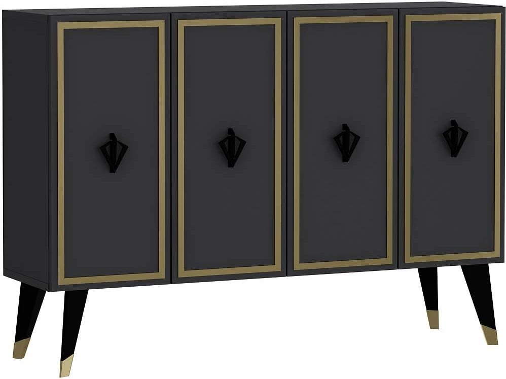 Konsol Skye Decor, anthracite, e zezë, ari, 8178KM-32