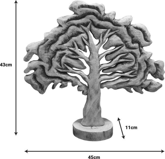 Dekor tavoline pemë Natrem Inart dru mango natyral 45x11x43cm Dekor tavoline pemë Natrem Inart dru mango natyral 45x11x43cm