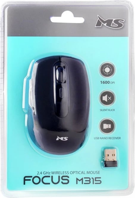 Maus wireless MS Focus M315, 1600 DPI, 6 butona, i zi