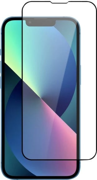 Mbështjellës xhami i fortë 4smarts për iPhone 13 / 13 Pro, 6.1", i zi/transparente