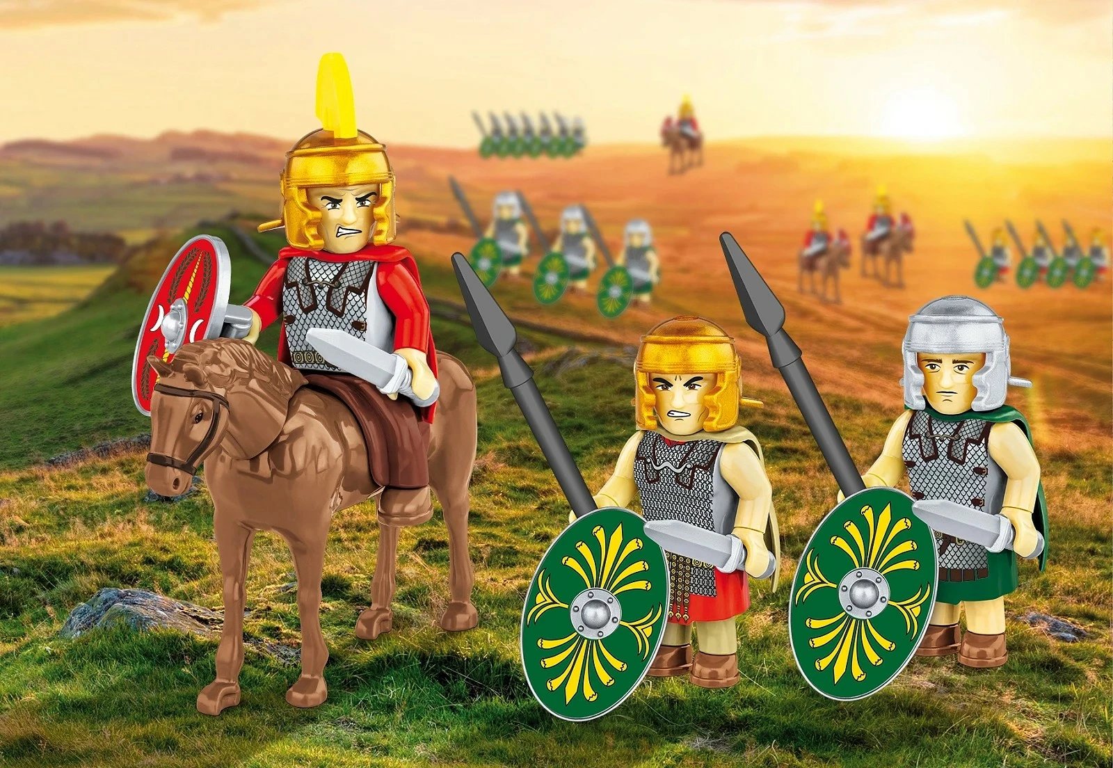 Set blloqesh ndërtimi, Cobi, COBI-20073 Roman Auxilia, 45 pjesë, 3 figurina, seri Imperium Romanum