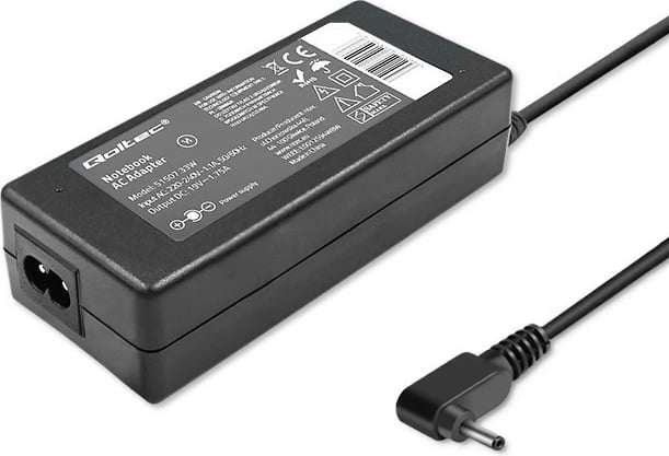 Adapter rryme për laptop Qoltec 33W, 19V, 1.75A, për Asus, me kabllo, i zi