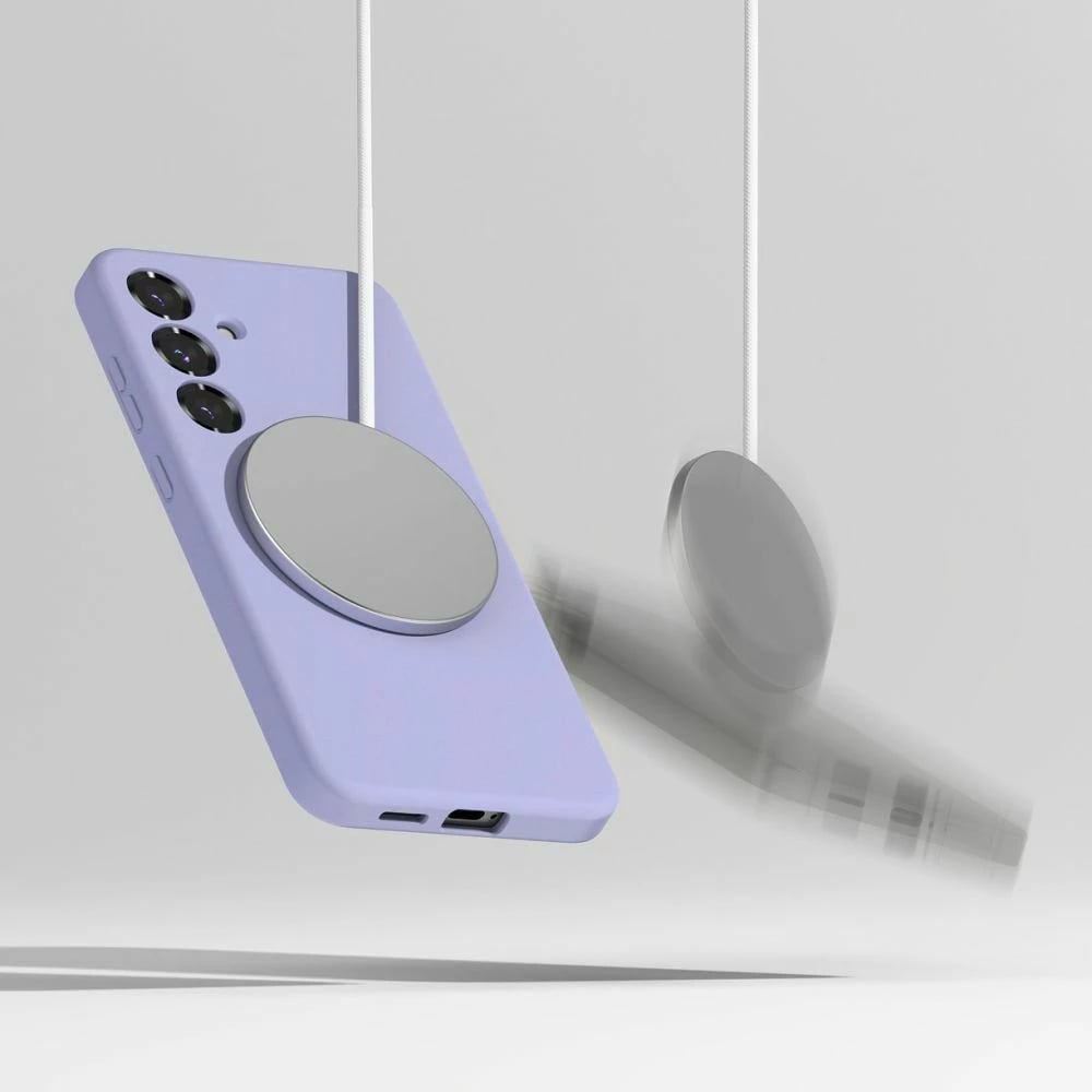 Mbështjellës Ringke Silicone MagSafe për Samsung Galaxy S25+, Violet