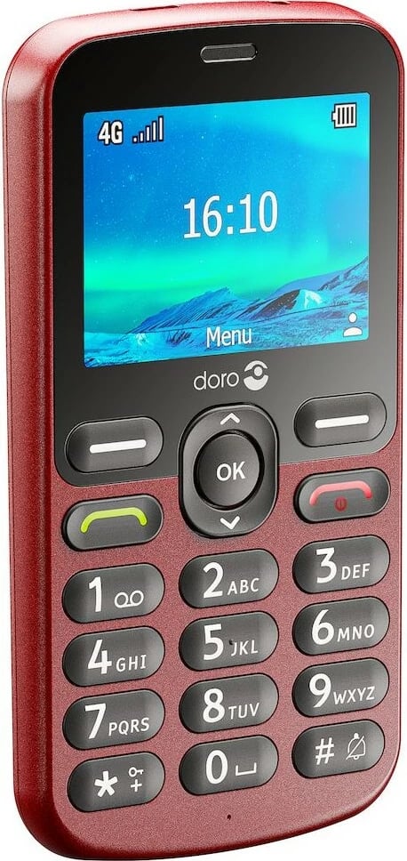 Celular Doro 1880, Single SIM, 2.4", i kuq