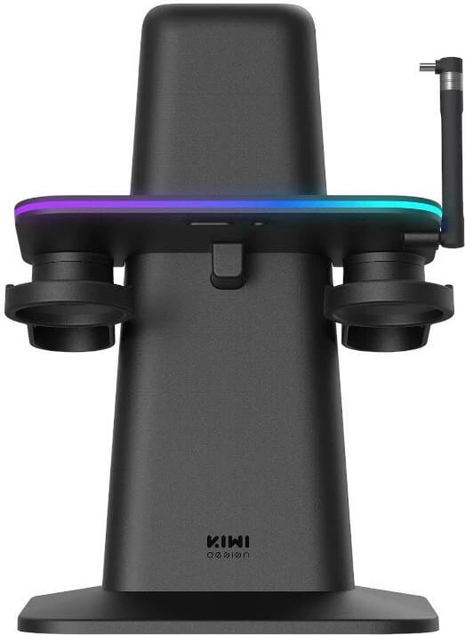 Stacion karikimi RGB për VR KiwiDesign QC03 për Meta Quest 3/Quest 2/Quest PRO, i zi