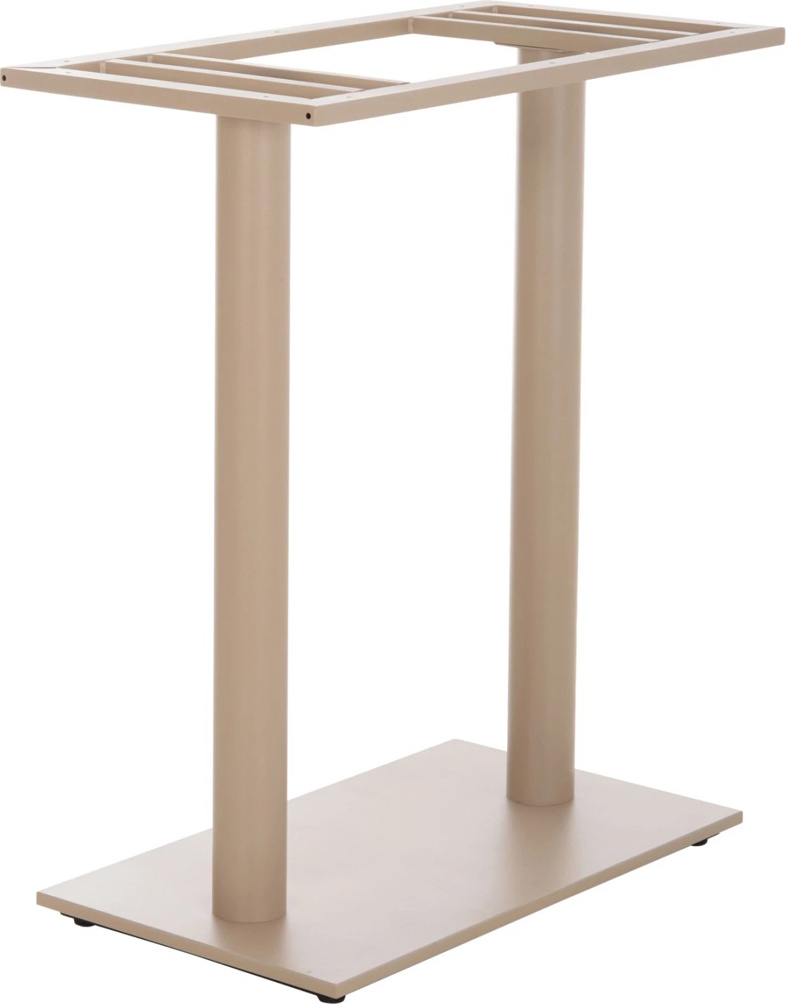 Baza për tavolinë bari, lartësi mesatare, dy kolona, metal mat kapuçino, FH478.25, 80x40x90cm