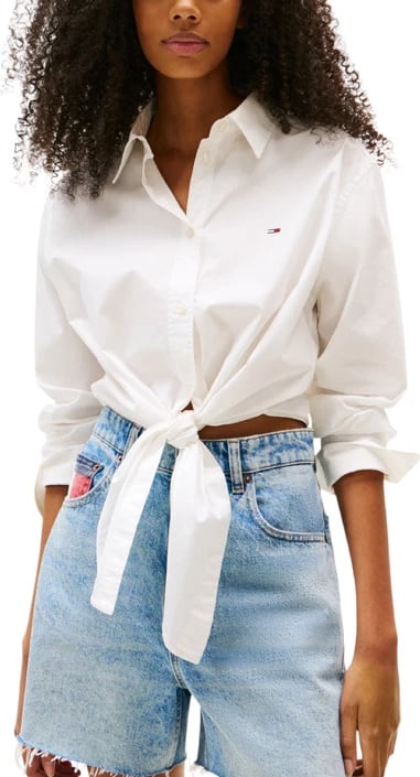 Këmishë Tommy Hilfiger Jeans femra e bardhë