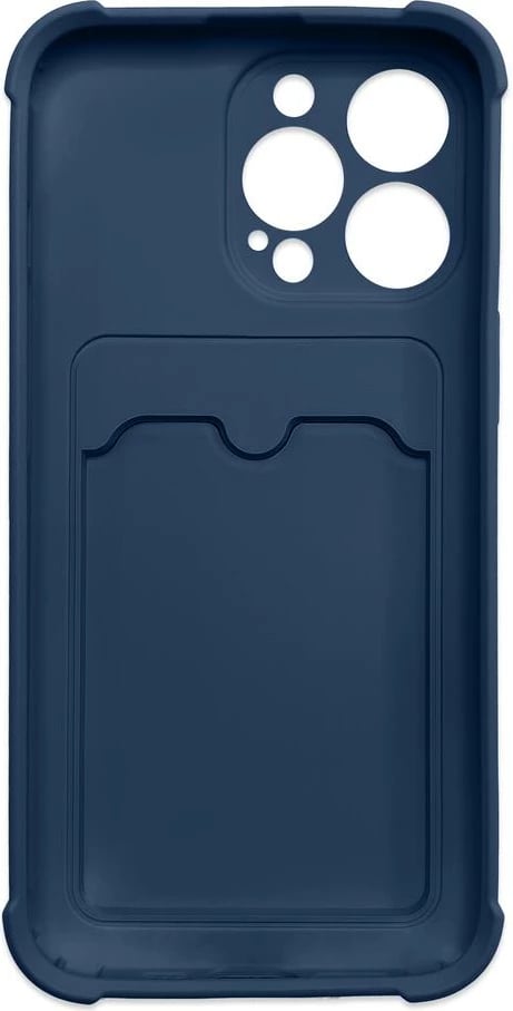 Mbështjellës Hurtel Card Armor Case për Xiaomi Redmi 10X / Redmi Note 9, xhep për kartela, silikon, kaltër