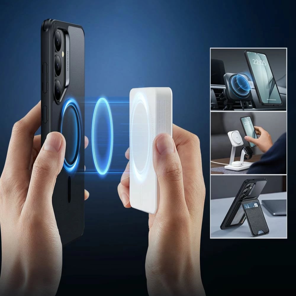 Mbështjellës ESR Classic Hybrid HaloLock për Samsung Galaxy S25+, MagSafe, Translucent Black