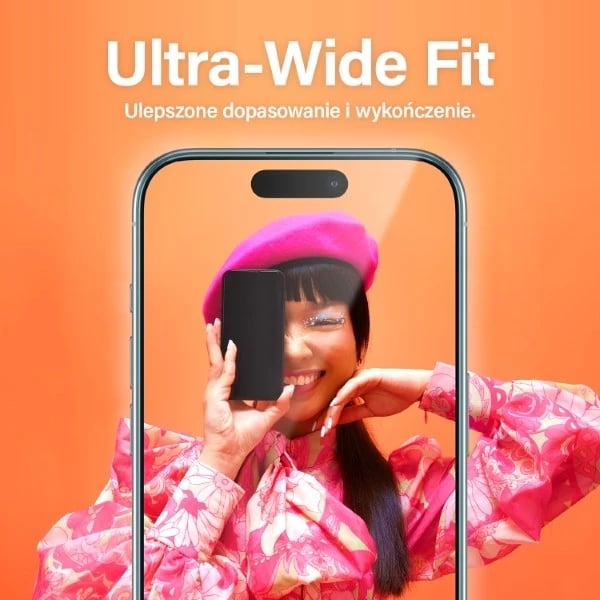 Xham mbrojtës PanzerGlass Ultra-Wide Fit për iPhone 15 Pro, i tejdukshëm
