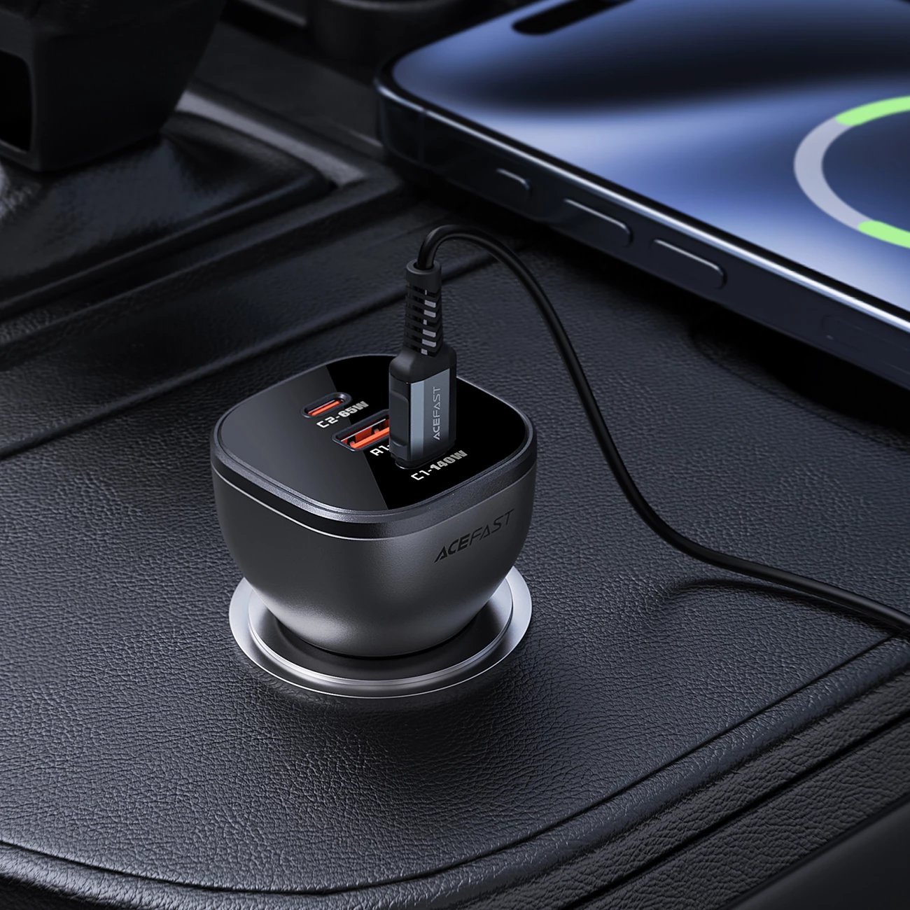 Karikues veture Acefast B14, 165W, 2x USB-C, 1x USB-A, i zi