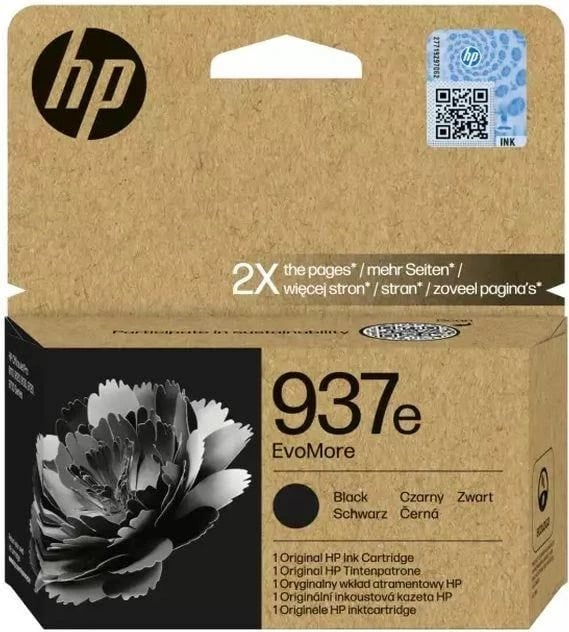 Toner HP 937e EvoMore origjinal, i zi