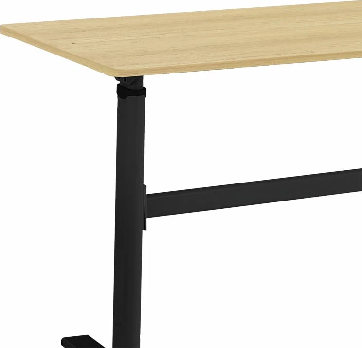 Tavolinë pune e rregullueshme në lartësi Karla sonoma-black 120x60x72/115cm