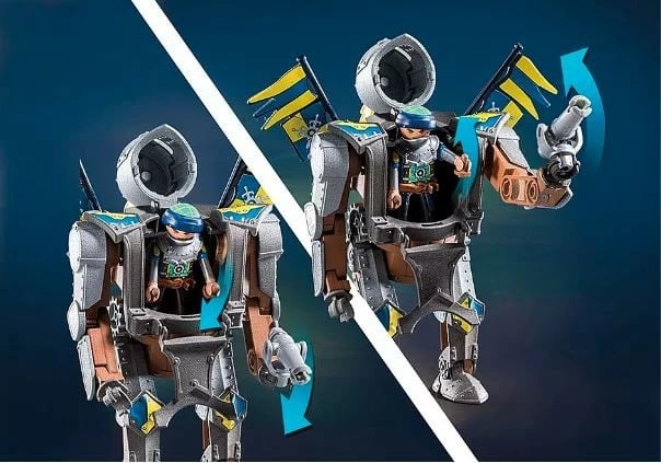 Set lodrash aksion Playmobil Novelmore 71300 me robot luftarak dhe figurina, 58 pjesë