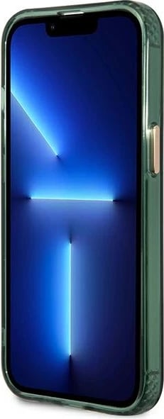 Mbështjellës Guess GUHMP13LHTCMA për iPhone 13 Pro/13 6.1", MagSafe, i fortë, Gjelbër
