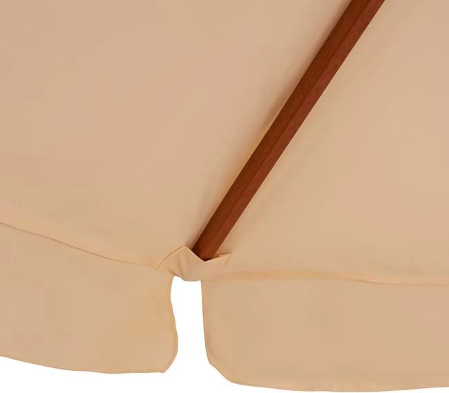 Ombrellë profesionale 4x4m me kornizë druri FH6023, ngjyrë bezhë