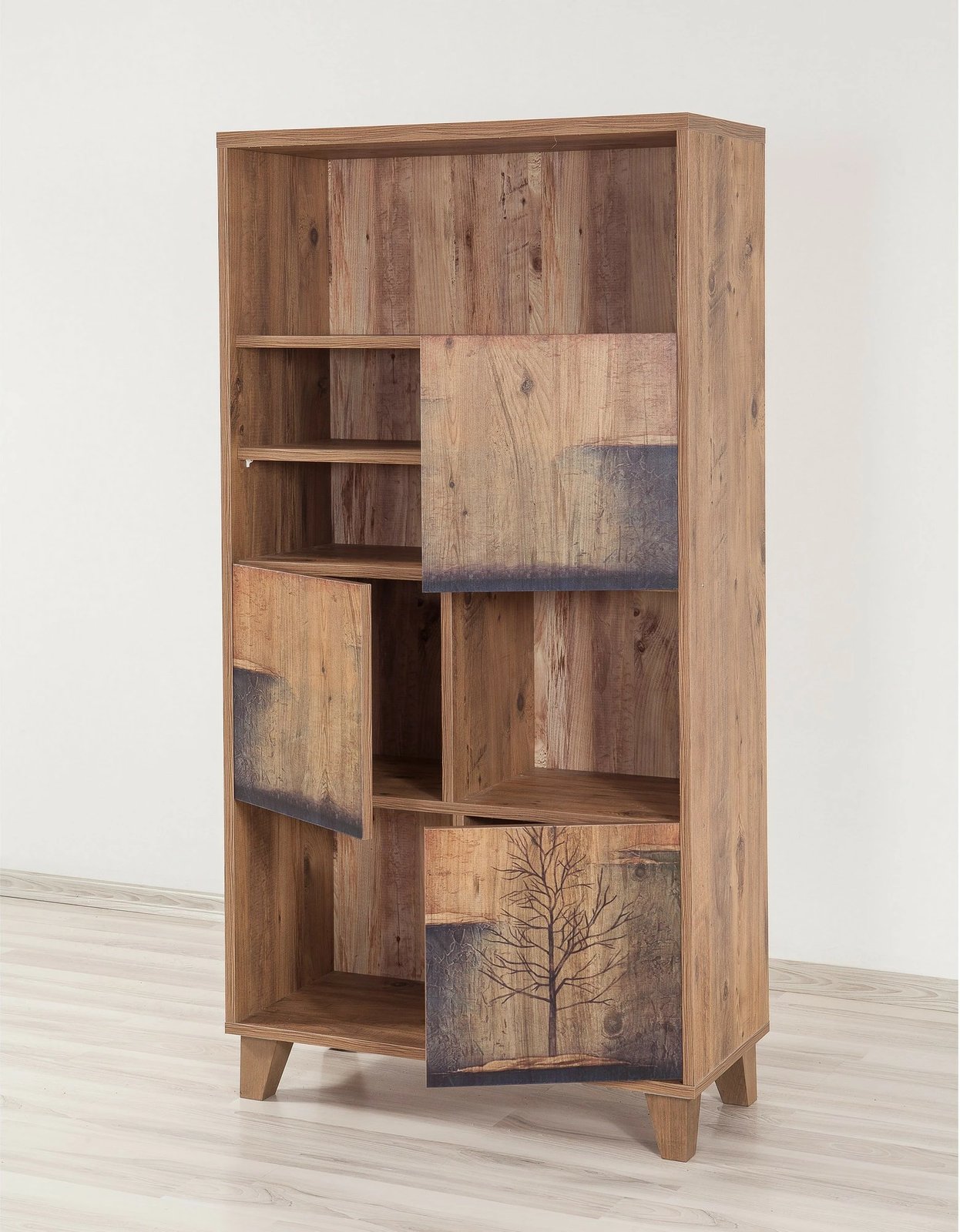 Raft librash Hanah Home, Marina Flora, ngjyrë pishë Atlantike, 80x155x36cm