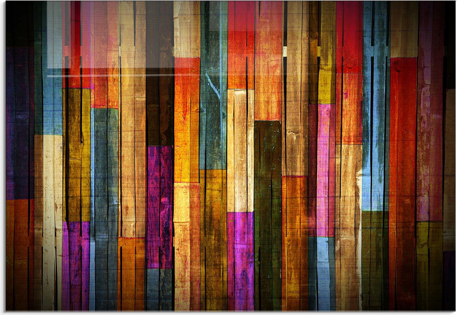 Pikturë dekorative prej xhami të temperuar, shumëngjyrëshe, 50x70cm