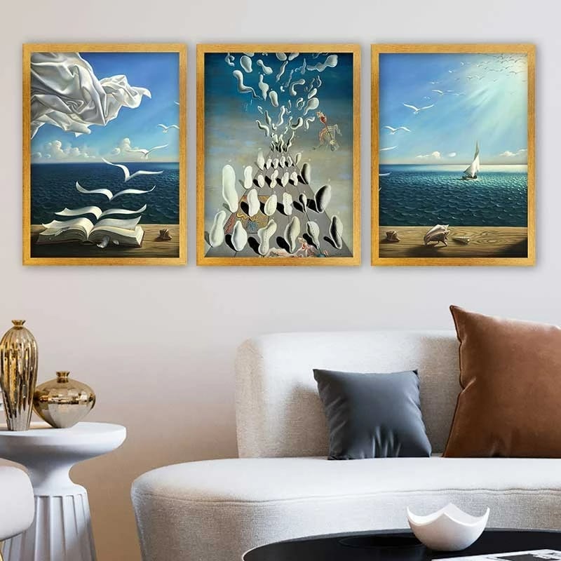 Pikturë dekorative me kornizë, 3 pjesë, Wallity, 3AC_UN611484_3545