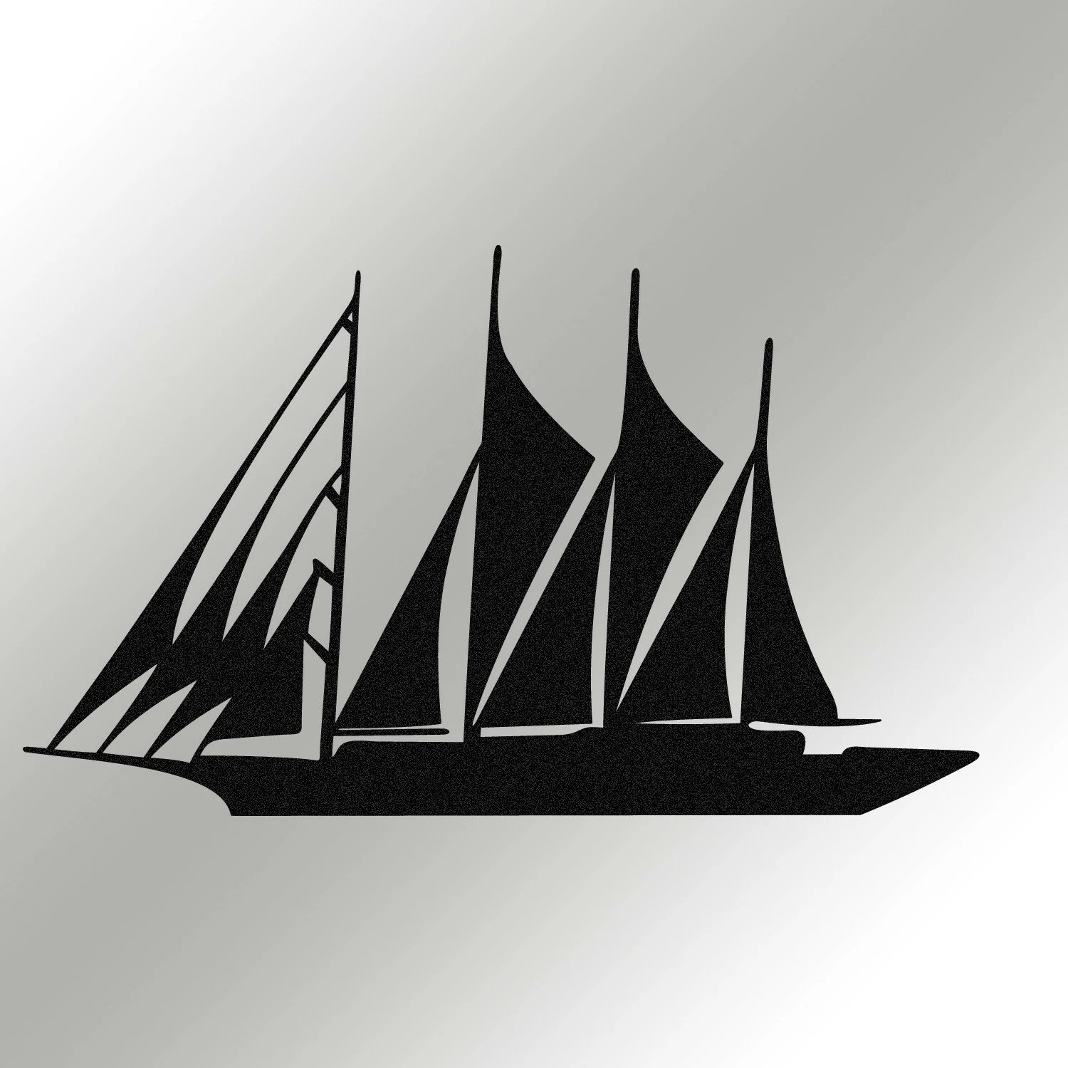 Aksesor dekorativ metalik për mur, Wallity, velierë