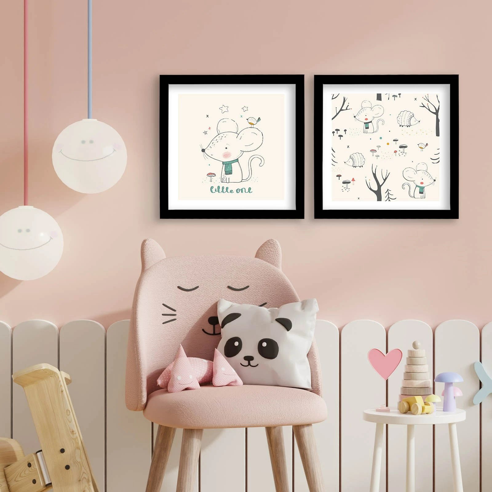 Pikturë dekorative me kornizë MDF (2 copë), Wallity, 2P3333SCT-004