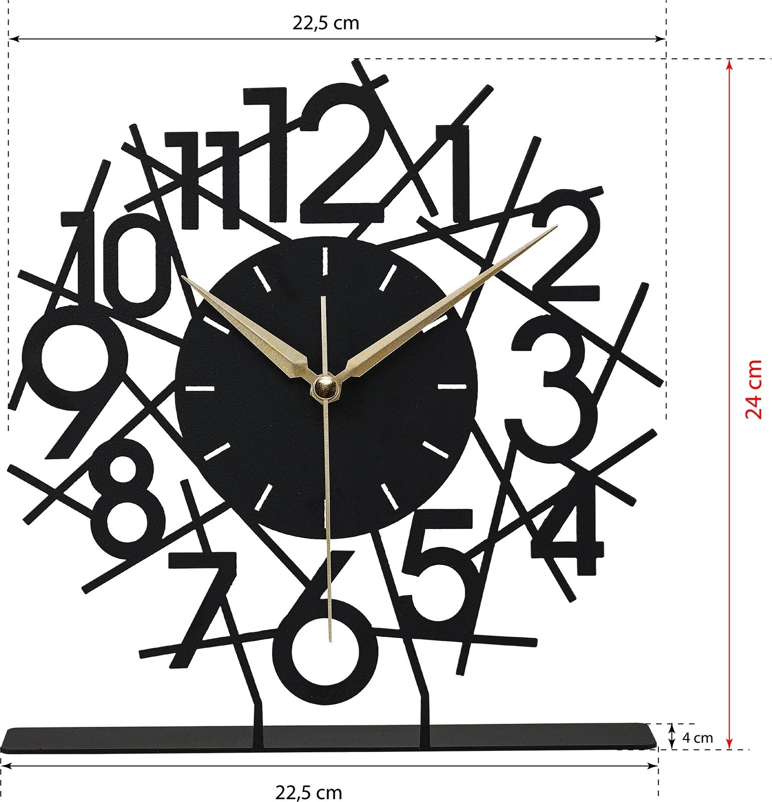 Orë dekorative Aberto Design, Lineal, e zezë