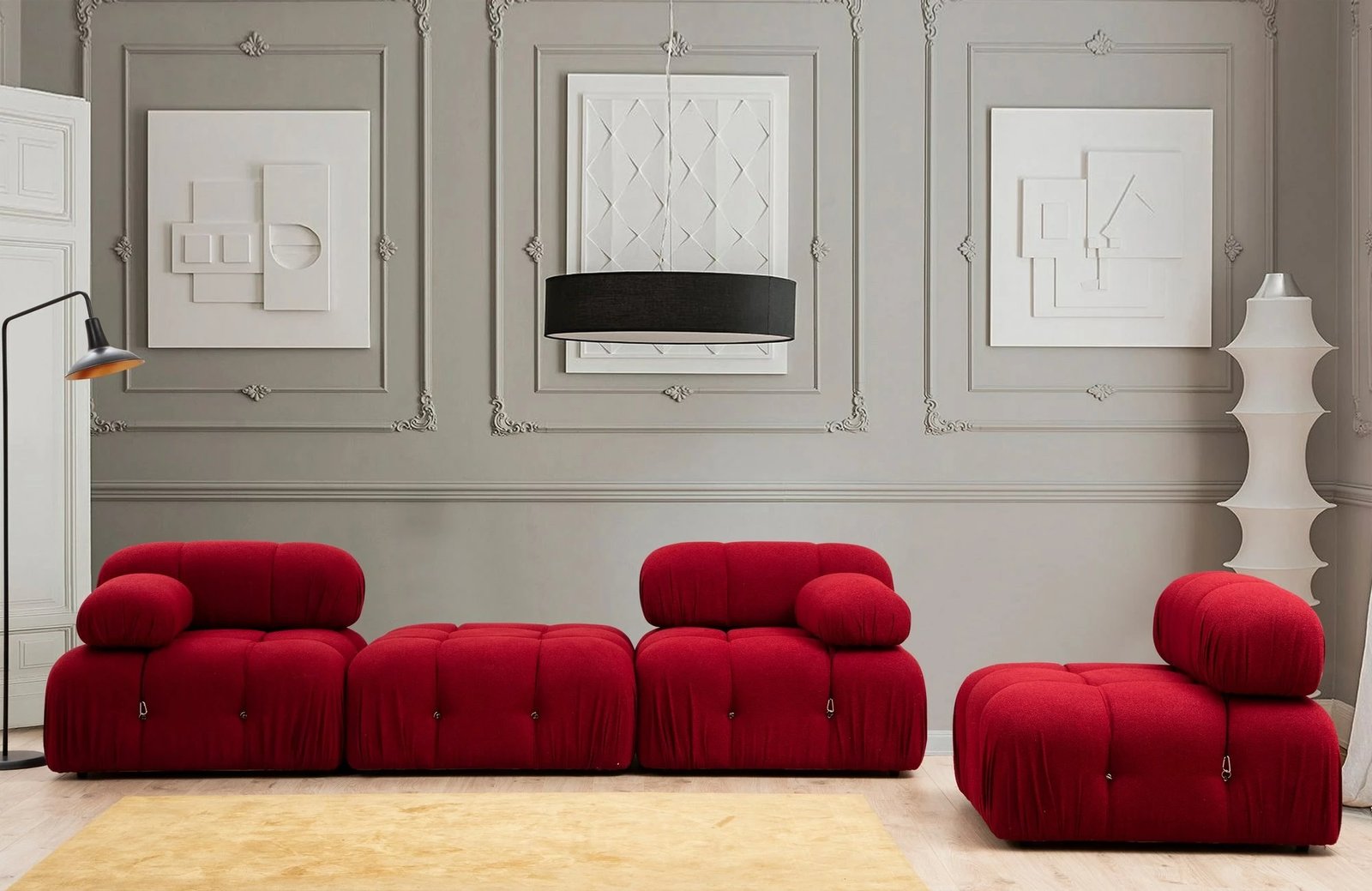 Karrige njëvendëshe Bubble, e kuqe, Atelier del Sofa