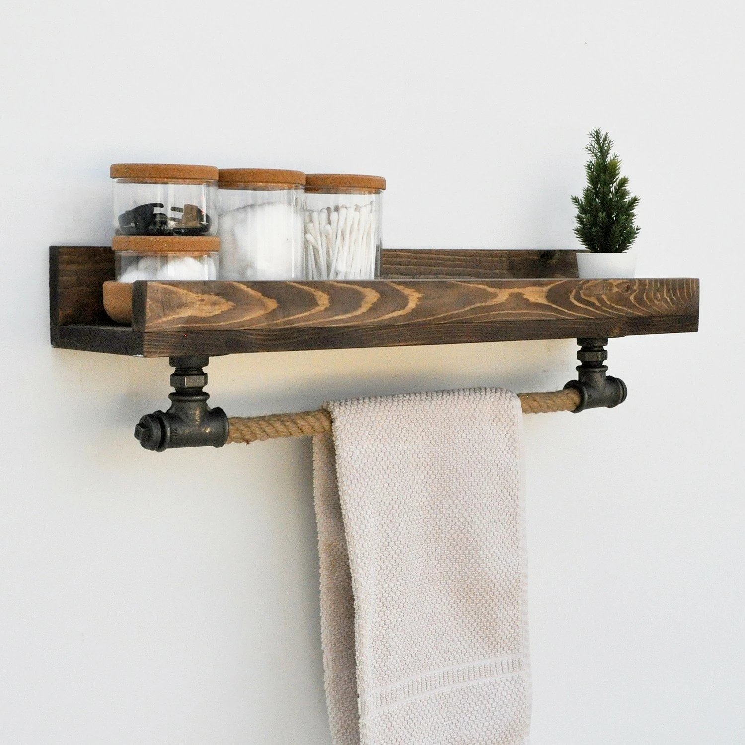 Raft muri me tuba, dru bredhi, ngjyrë e zezë, Boruraf182