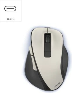 Maus wireless Hama MW-500 V2, 1600 DPI, krem