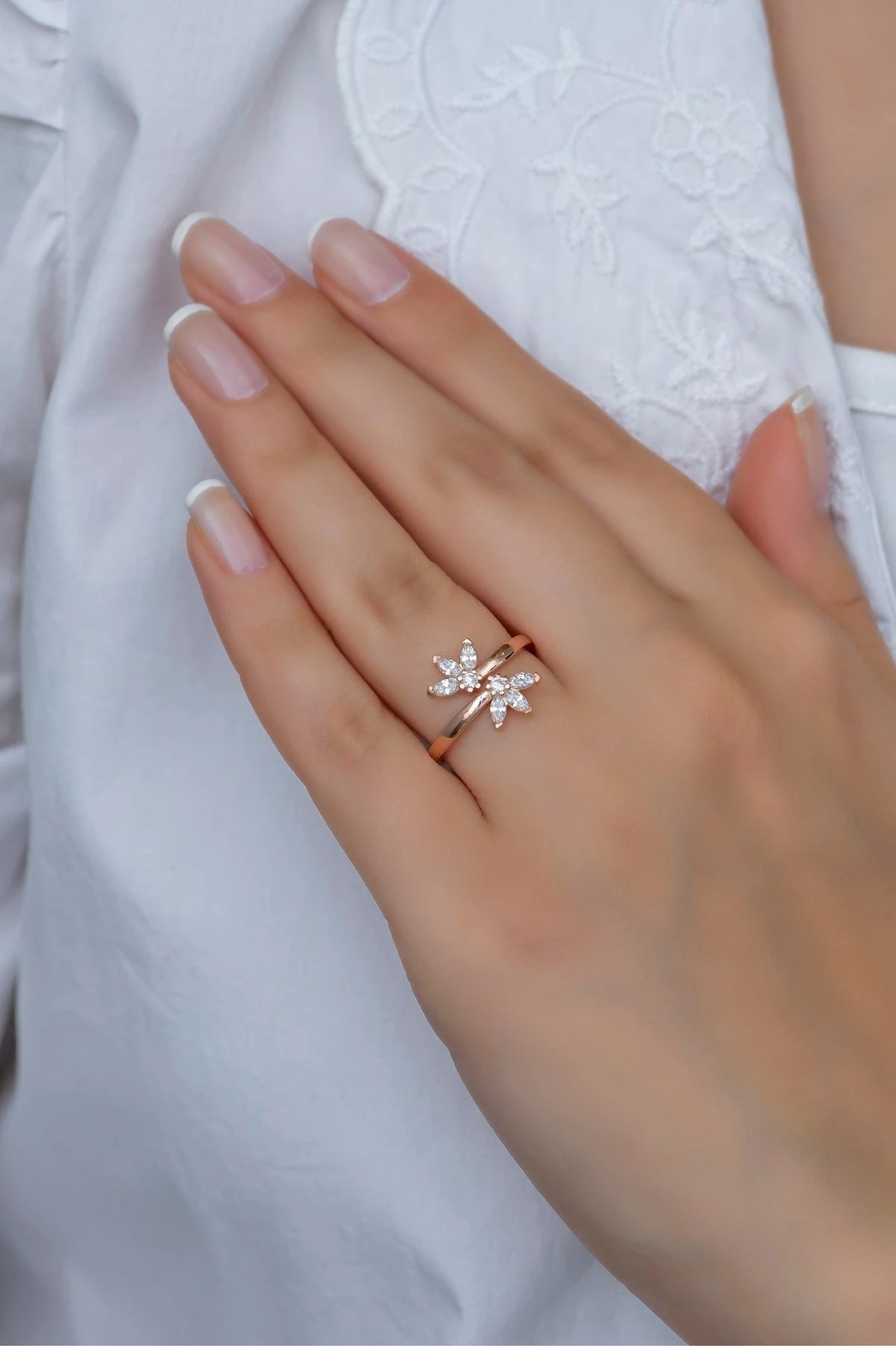 Unazë argjendi, ngjyrë rozë ari, Jumeon, NRZ99377