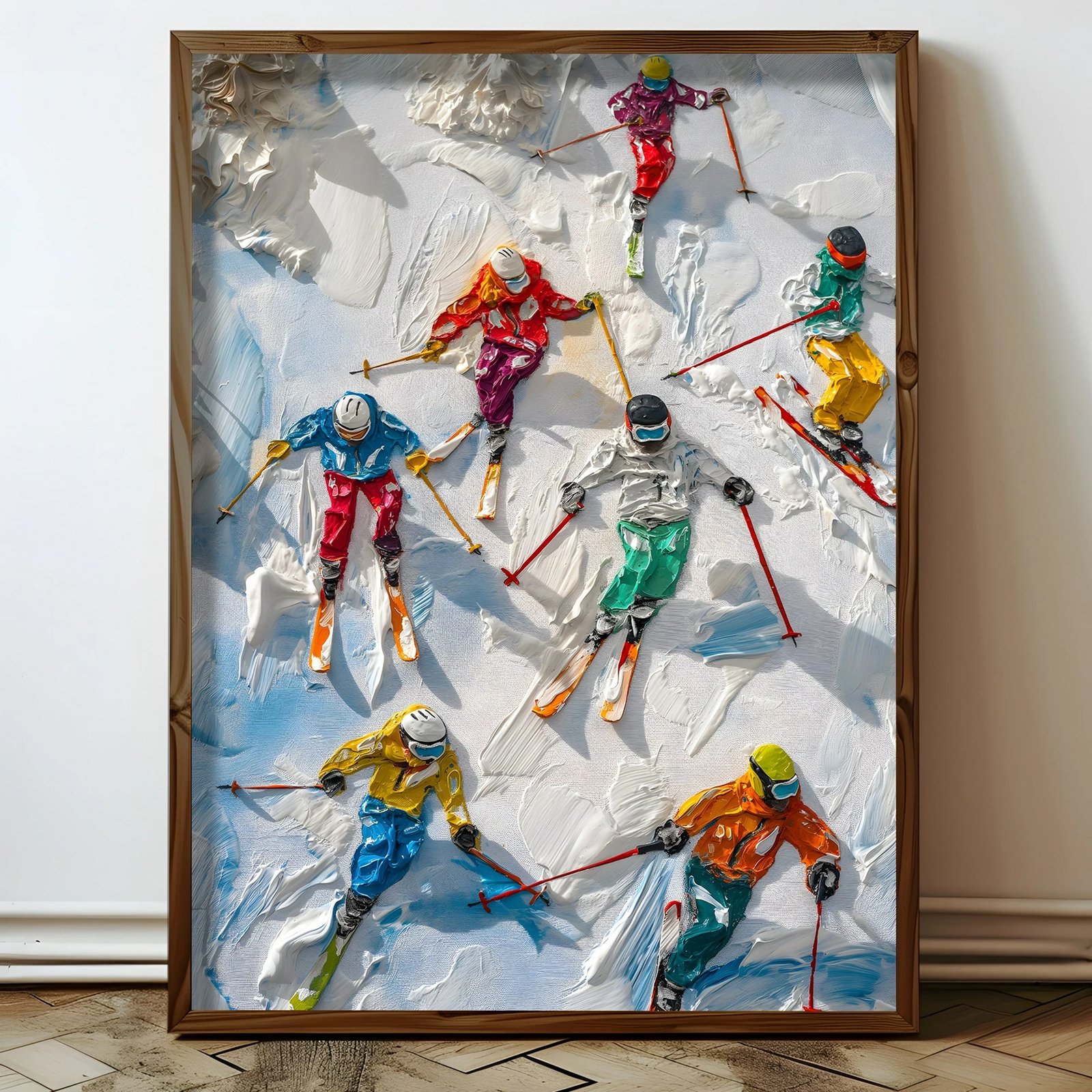 Pikturë dekorative me kornizë MDF, shumëngjyrëshe, HUM075