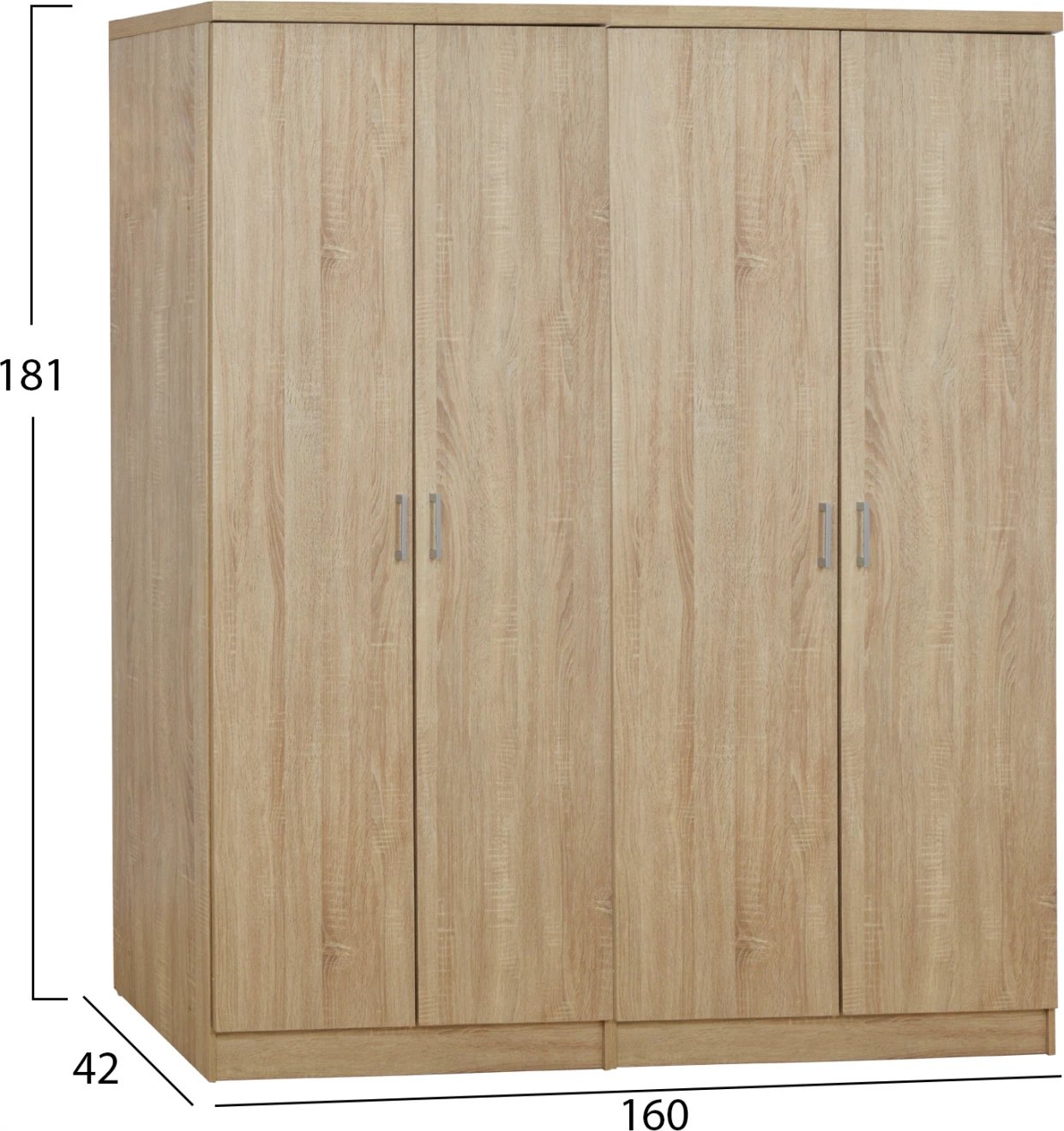 Set 2 copë Gardërobë 4 derë Sonama 160x42x181 FH11350.02