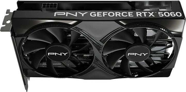 Kartelë grafike PNY GeForce RTX 5060 OC, 8GB DDR7, PCI-E 8x, Dy ventilatorë, E zezë