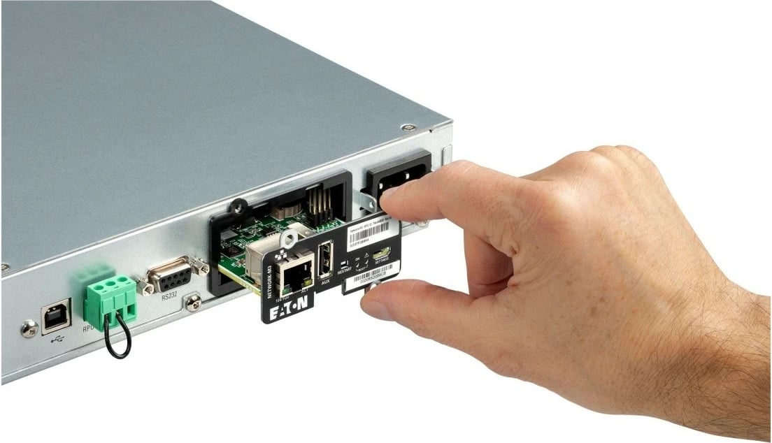 UPS rack 1U, Eaton 5P 850i Netpack G2 5P850IRNG2, 850VA 680W, valë sine, me kartë rrjeti, e zezë/argjend