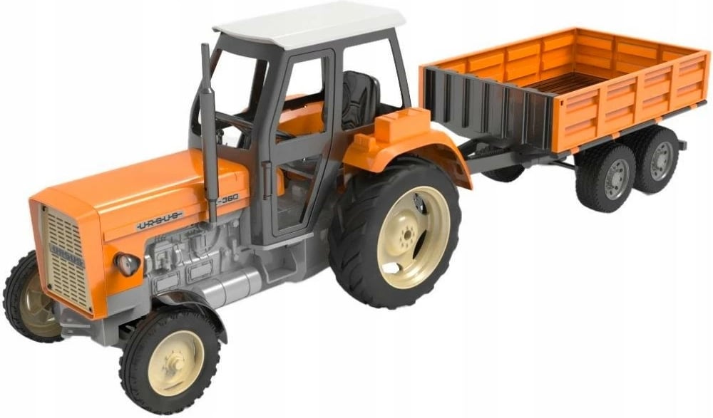 Traktor lodër ATA Ursus C-360 me rimorkio, 1:10, verdhë/gri/bardhë/zezë