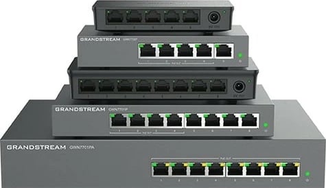 Switch Grandstream GWN7700P, 5 porta gigabit, Mini Tower, i zi