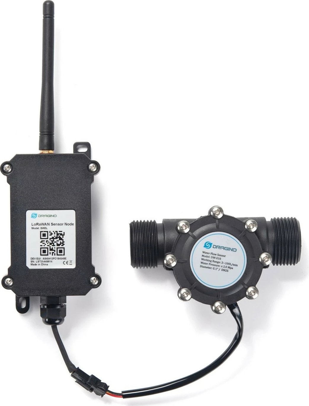 Matës uji Dragino SW3L-EU868, IoT, G1/2 / DN15