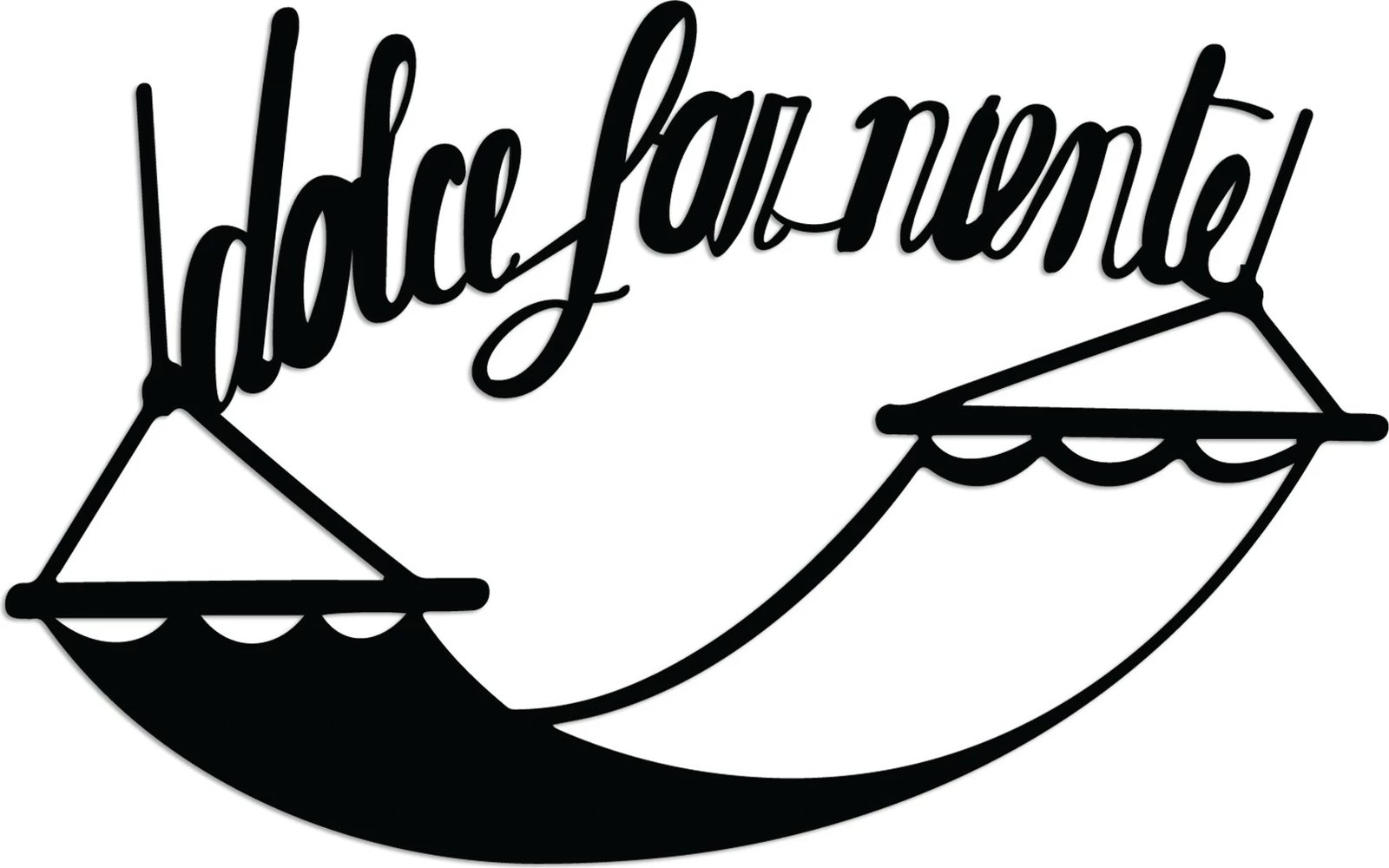 Aksesor dekorativ metalik për mur, Wallity Dolce Far Niente 5, ngjyrë e zezë, 60x38cm