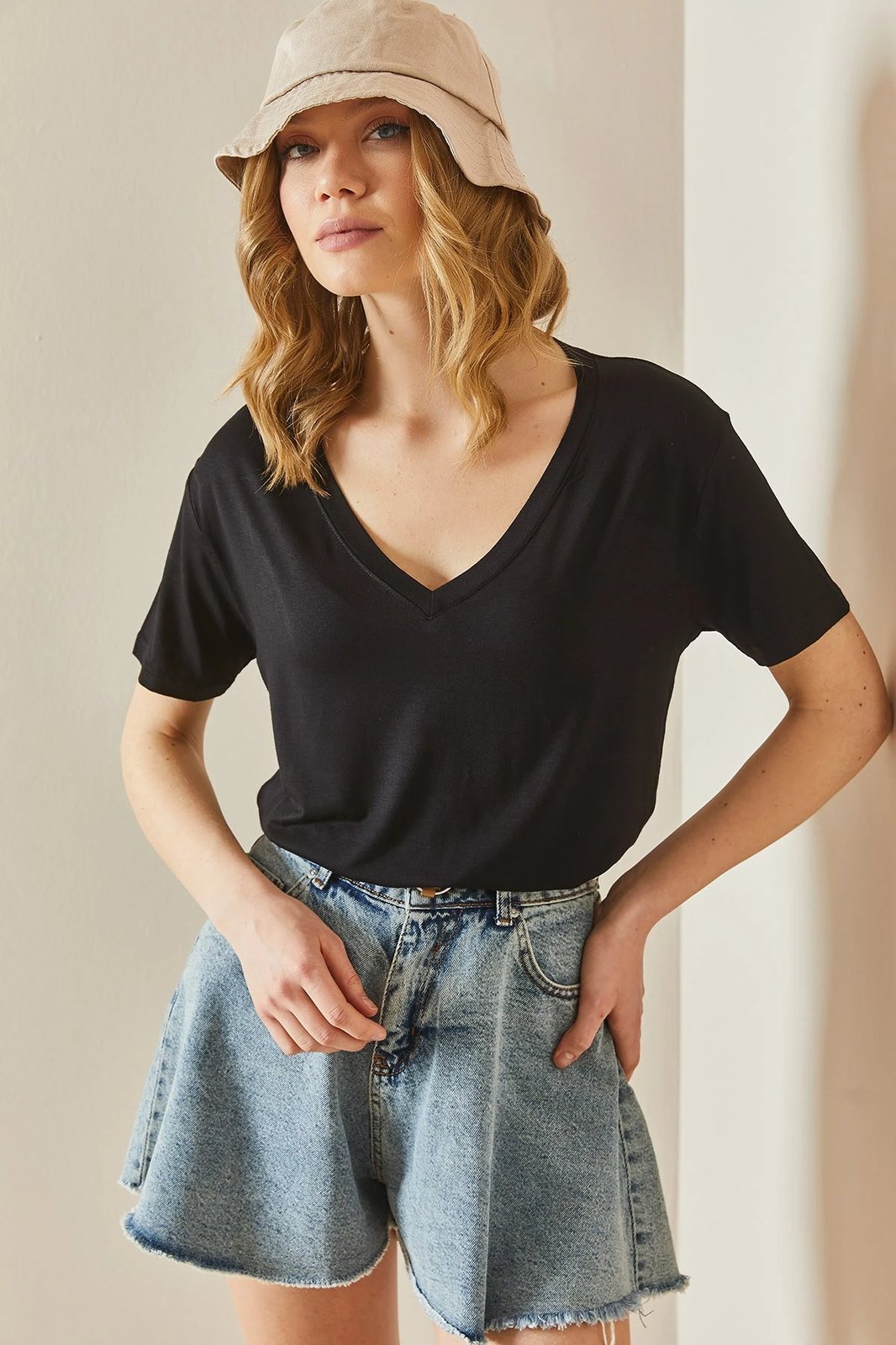 Bluzë e zezë për femra Jumeon, 3YXK1-47009