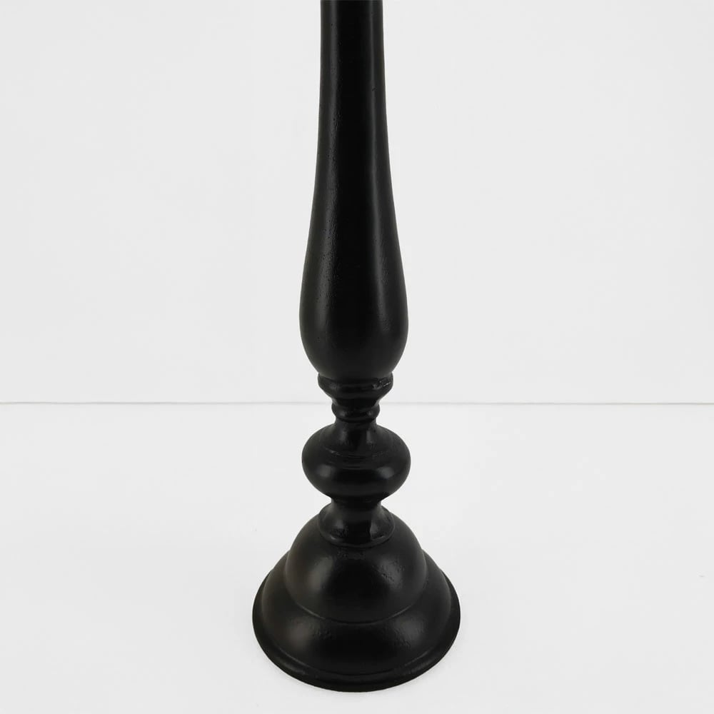 Mbajtëse qirinjsh IONAS, alumin i zi, 15x15x55 cm