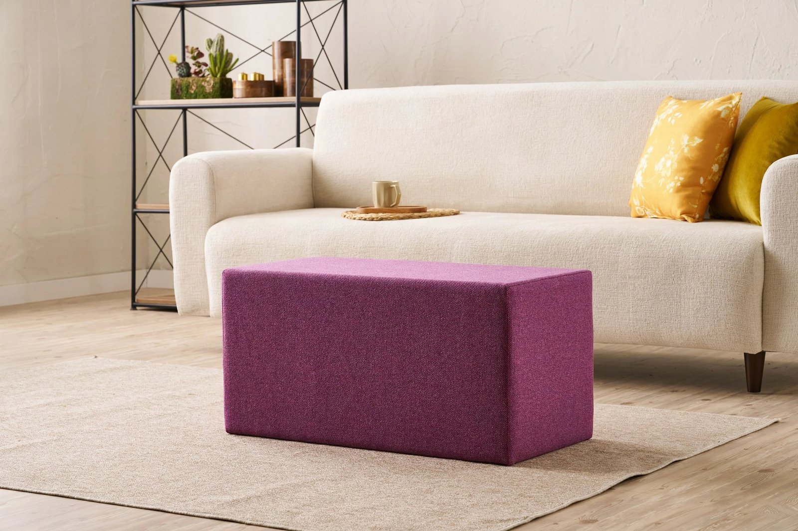 Pouf Demre, ngjyrë lejla, Atelier del Sofa