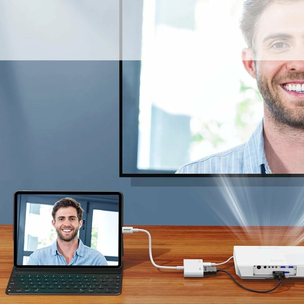 Adapter Joyroom S-H141, Lightning në HDMI 1080p 60Hz, i bardhë