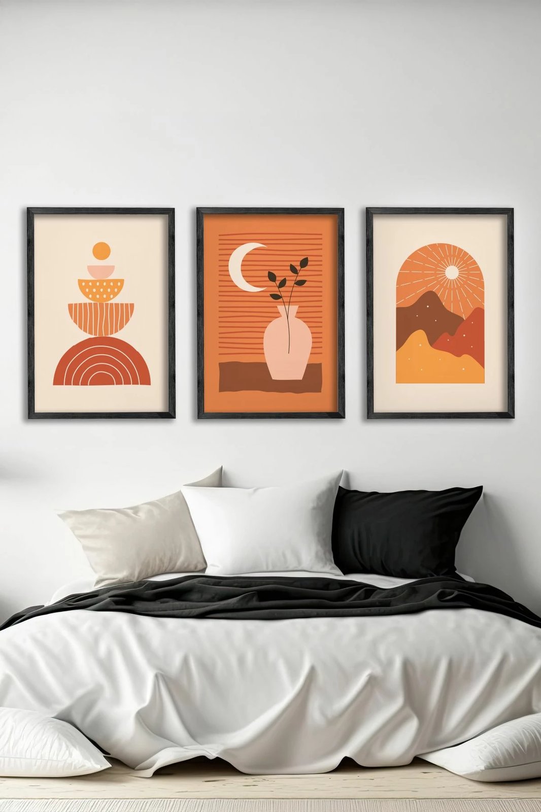 Piktura dekorative me kornizë (3 copë), Wallity, Ersy3Syhcrv25