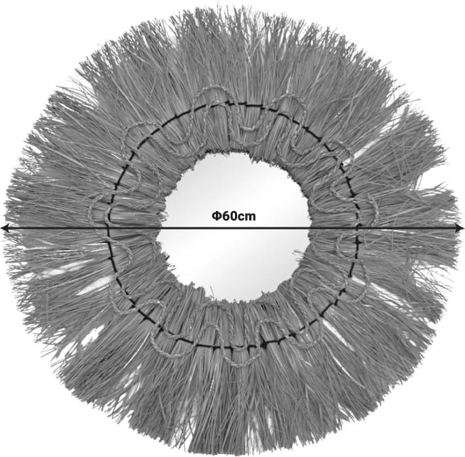 Pasqyrë mendong Inart, ngjyrë natyrale, D60x6cm