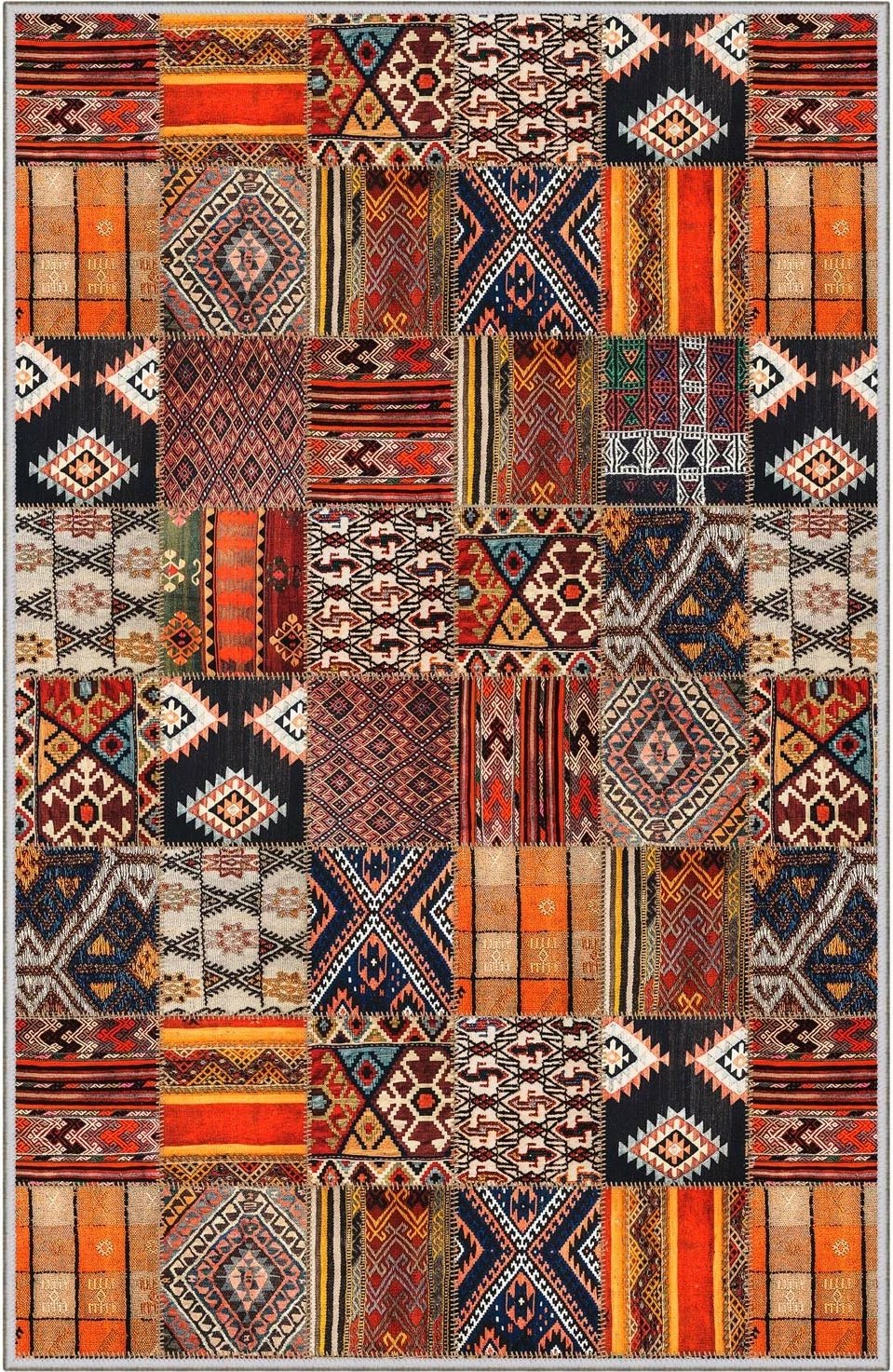 Qilim me dizajn shumëngjyrësh, 80x120cm, Hmnt865