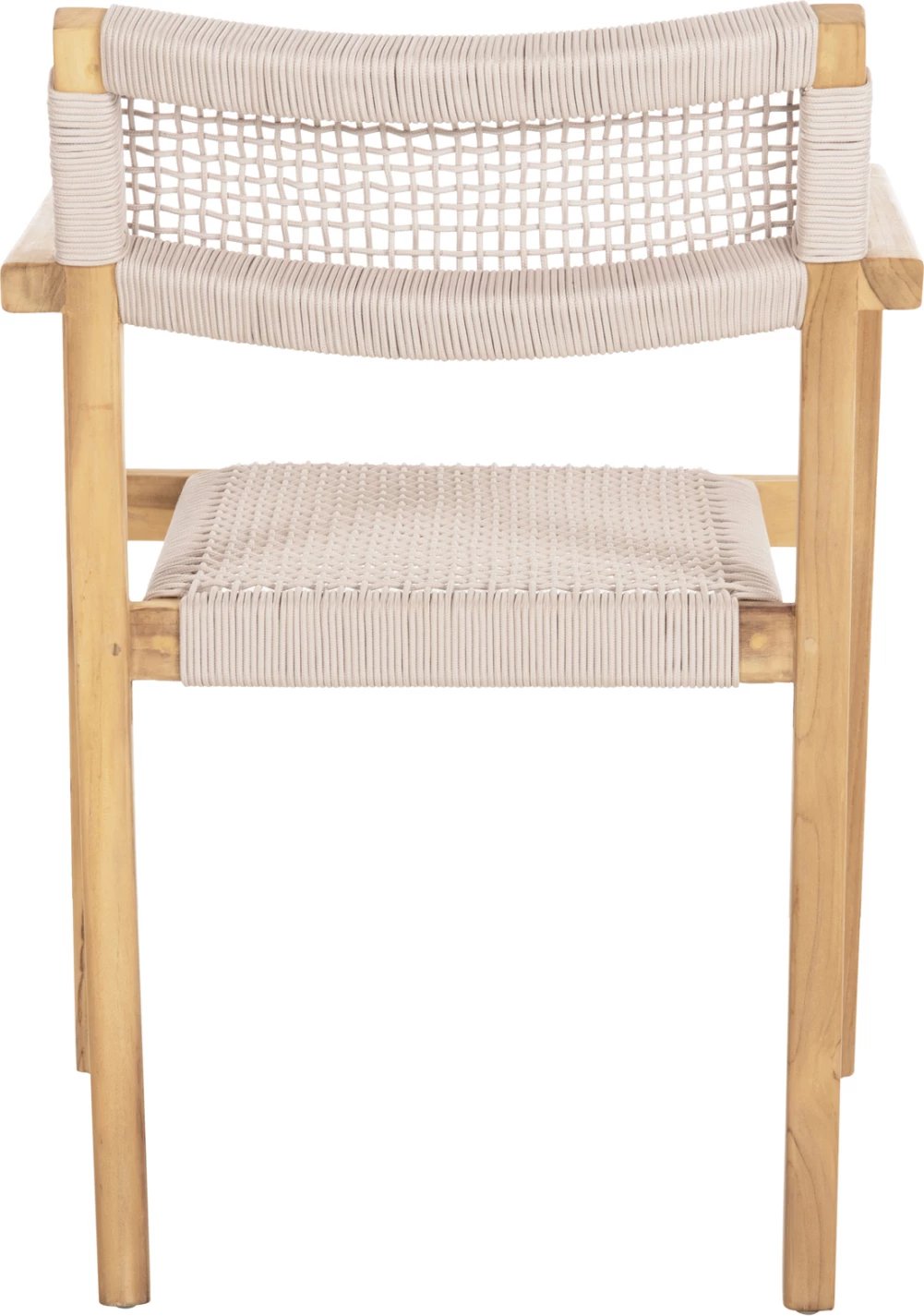 Karrige CHARLOTTE FH9637.07 dru TEAK natyral & litar bezhë 58x61x81Hcm