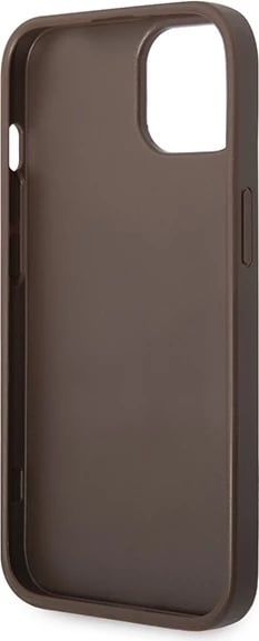 Mbështjellës Guess GUHCP15MG4GFBR për iPhone 15 Plus 6.7", hardcase, 4G Metal Gold Logo, kafe