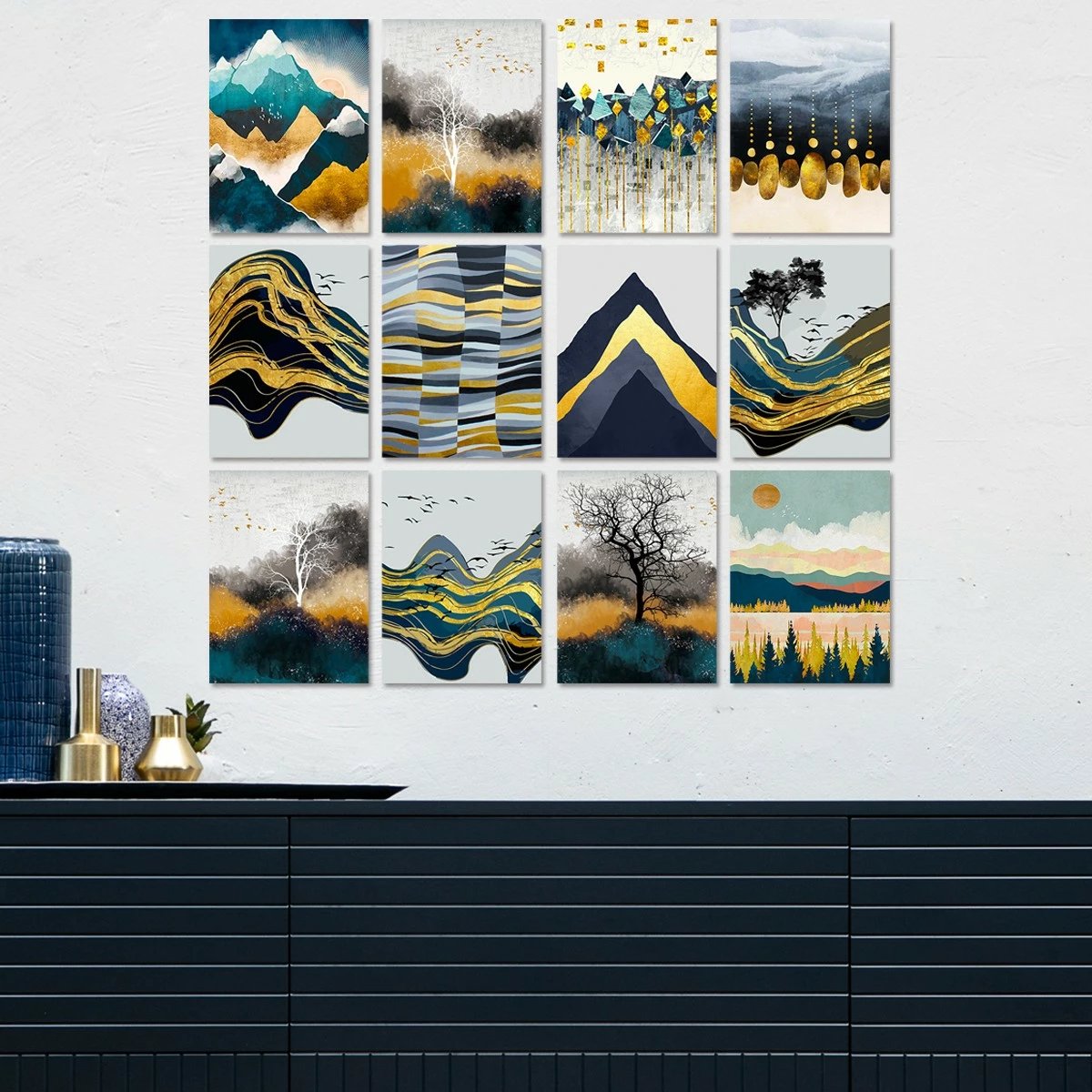 Piktura dekorative MDF (12 copë), Wallity, 12MDF08