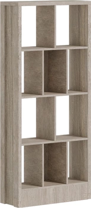 Raft librash Dividre, ngjyrë lisi sonoma, 80x30x181cm