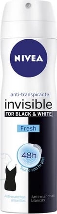 Deodorant spray unisex Nivea Invisible White and Black Fresh 200ml